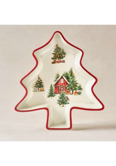 Karaca New Year Yılbaşı Cottage Çerezlik 23 Cm Kirmizi