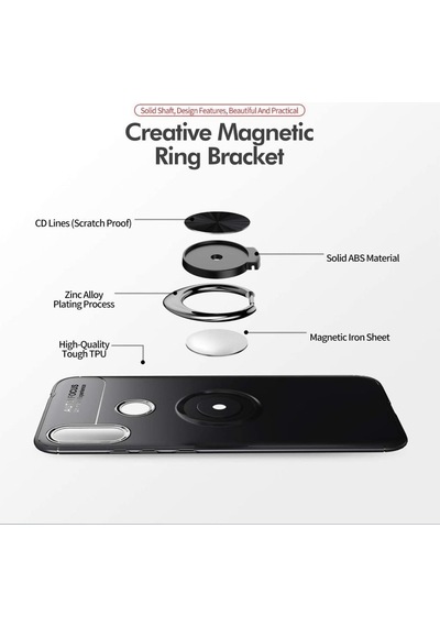 Xiaomi Redmi Note 7 Stantli Yüzüklü Manyetik Kaliteli Kilif 336548780