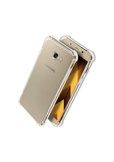 Samsung Galaxy Uyumlu A7 2017 Kapak Kamera Korumalı Airbag Antishock Köşe Korumalı Şeffaf Silikon Kılıf