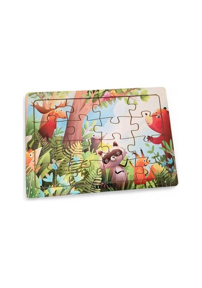 Hayvanlar Alemi 12 - 16 Parça Eğitici Öğretici Ahşap Çocuk Puzzle Yapboz Bebek Çocuk Oyuncak