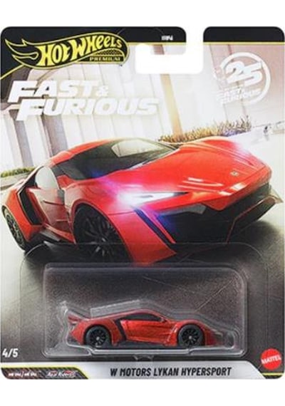 Hot Wheels Premium Fast & Furious 25.yıl W Motors Lykan Hypersport Hnw46 Jhw70-la10 Çok Renkli