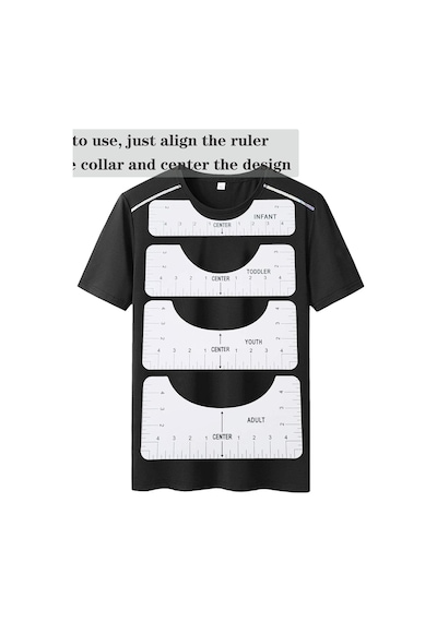 T Shirt Hizalama Merkezleme Kılavuz Cetveli Plastik 4 Adet