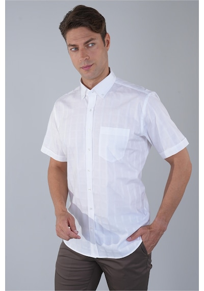 Bisse Paşa Yaka Regular Fit Gömlek Beyaz Gmeks250002 D01 Beyaz