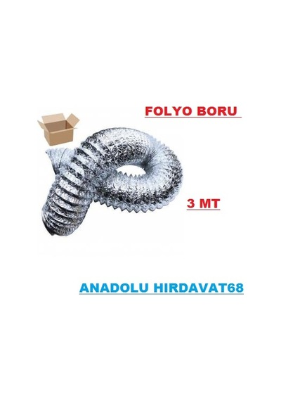 3 Metre Telli Aspiratör Borusu Şohben Davlumbaz Baca Borusu