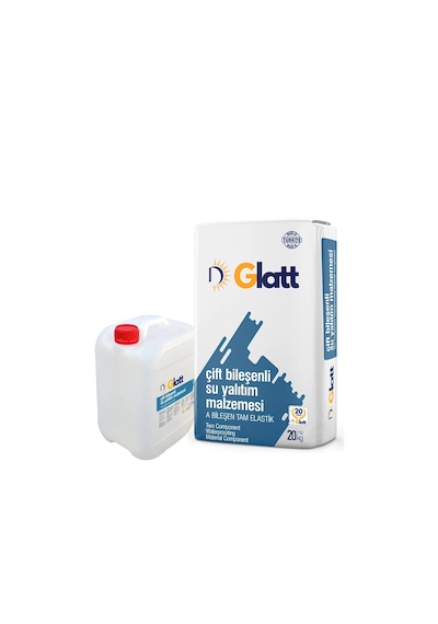 Glatt Tam Elastik Çift Bileşenli Su Yalıtım Malzemesi 25+5 Kg