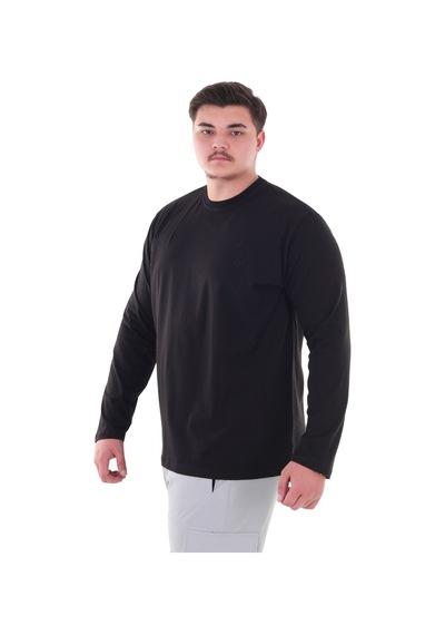 Erkek 115-155 Kilo Arası İçin Uygun Uzun Kol Bisiklet Yaka Mevsimlik Düz Renk İnce Sweatshirt Siyah Erkek 115-155 Kilo Arası İçin Uygun Uzun Kol Bisiklet Yaka Mevsimlik Düz Renk İnce Sweatshirt Siyah