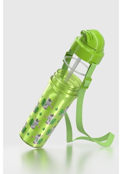 Renga Migo Zebra Desenli 300 Ml Askılı Pipetli Pp Bebek Suluk 912013 Yeşil Yeşil