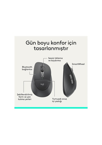 Logıtech Mk880 Signature Comfort Plus Kablosuz Klavye Ve Mouse Seti Siyah 920-014037 Optik