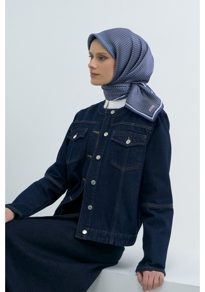 Armine Saf İpek Sura Eşarp-2026 İlkbahar-yaz- 952800d Açık Lacivert