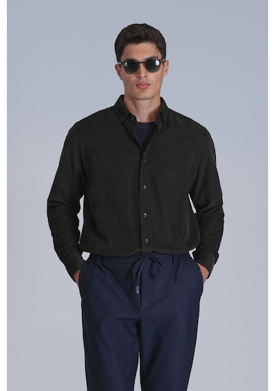 Lufian Water Erkek Basic Gömlek Slim Fit Yeşil Yeşil 112010664100600