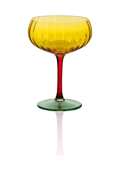 Ayaklı Cam Dondurma Kasesi Sarı 280 Ml Sarı