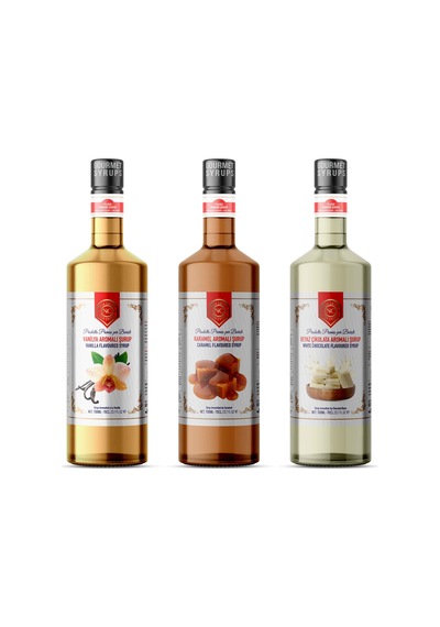 Nish Vanilya Karamel Beyaz Çikolata Şurupları 3 X 700 Ml - Pet Şişe