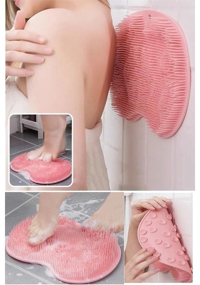 Vantuzlu Silikon Banyo Ayak Sırt Masaj Pedi Fırçası