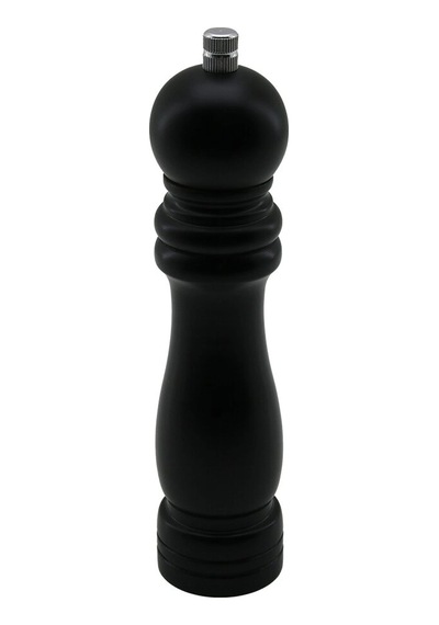 Siyah Ahşap Büyük Çap: 4.5cm - Uzunluk: 19.5cm Tuz - Baharat Öğütücü Bx40