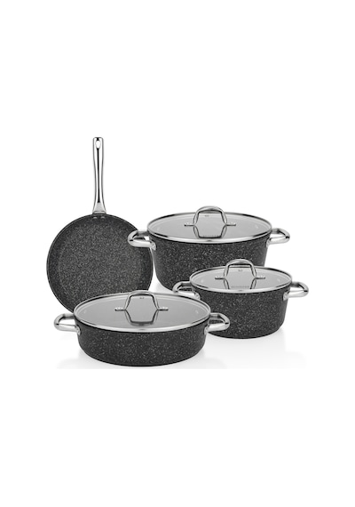Schafer Dark Millard Y.y.tencere Seti - İnd-7 Parça-siyah