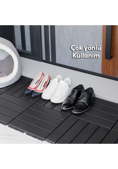 Porsima 1066 9lu Bahçe Balkon Teras Zemin Döşemesi Karosu Antrasi