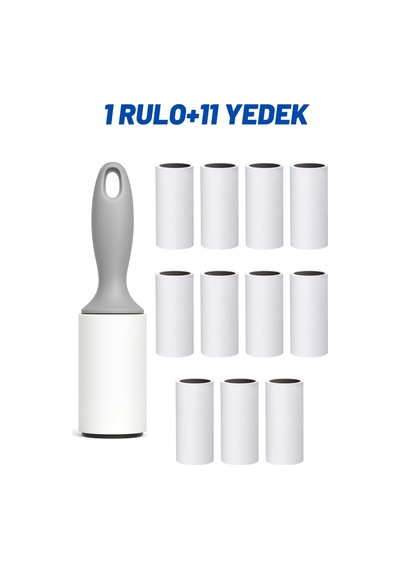 Yüksek Yapışkanlı Tüy Ve Leke Toplayıcı 60 Yapraklı Rulo, +11 Yedek Rulo