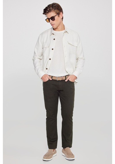 Ac&Co / Altınyıldız Classics Slim Fit Dar Kesim Pamuklu Esnek Chino Erkek Pantolon - Haki