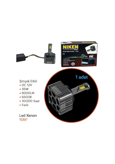 Niken D3s Led Xenon Pro Serisi 1 Adet 32w 8000 Lm