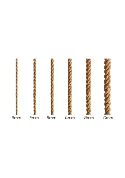 Nev Hasır İp 3mm 30 Metre, Jüt Halat, Doğal