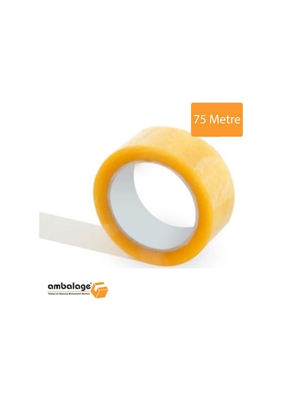 Ambalage 45mmx 75mt Akrilik Şeffaf Koli Bandı Süper Kalite Koli Bantı