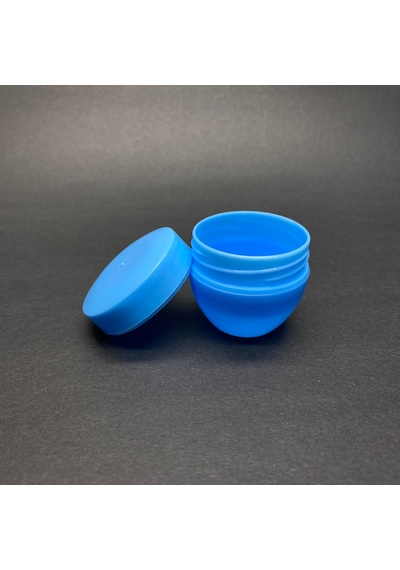 20 Ml Kapaklı Mavi Krem Kavanozu , 20 Cc Minik Pomat Kutusu , Mini Krem Kutusu X 10 Adet
