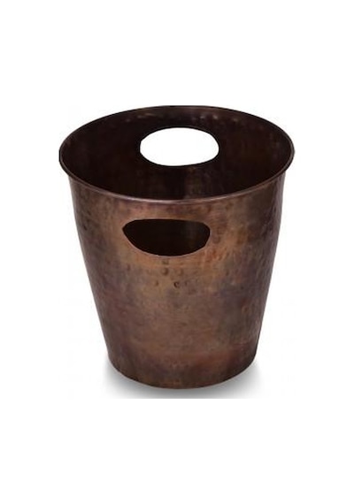 Turna Bakır 2552-3 El Dövme Oksit Turna Mercan Buz Kovası 24 CM Bakır