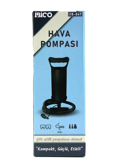Go İthalat 12 İnç 0.9l Plastik El - Ayak Pompası 3 Uçlu 2-fonksiyon Yukarı-çek - Aşağı Bas Hava Hort