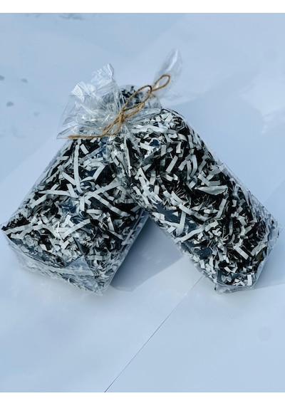 Siyah Beyaz Z Zigzag Kırpık Kağıt 500 Gr Hediye Kutu İçi Dolgu & Süsleme