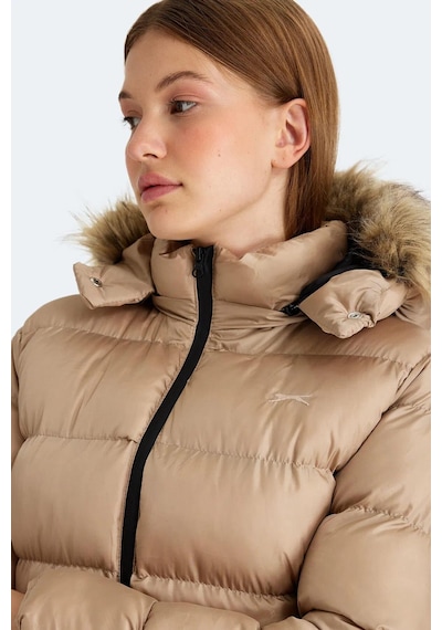 Slazenger Guest Kadın Puffer Şişme Mont Vizon