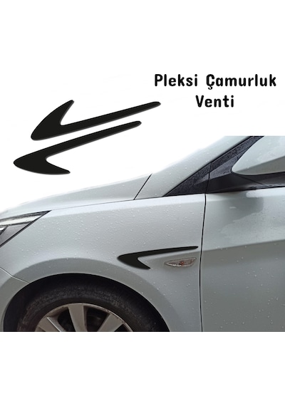 Üniversal Çamurluk Venti Sağ - Sol Parlak Siyah Pleksi Vent
