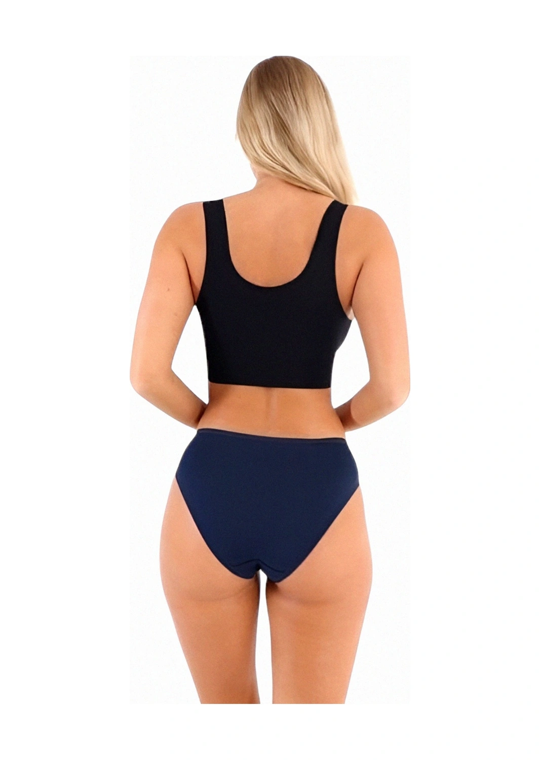 Tezzgelsin Kadın Pamuklu Penye Süprem Kumaş Bikini Külot Kadın Bikini Külot 3 Adet Lacivert