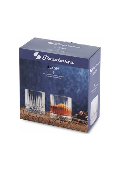 Paşabahçe 520014 Elysia 4'lü Su, Viski Ve Meşrubat Bardağı 210cc