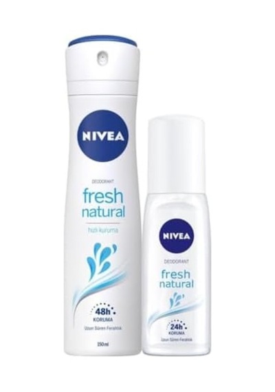 Kadın Pump Sprey Deodorant Fresh Natural 75ml Ve Kadın Sprey Deodorant Fresh Natural 150 Ml