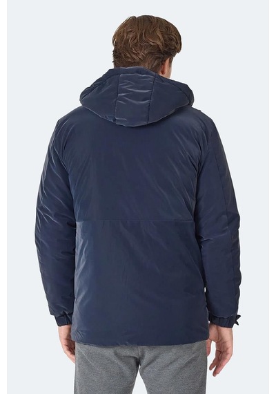 Slazenger Grım Erkek Çıkarılabilir Kapüşonlu Lacivert Mont & Kaban