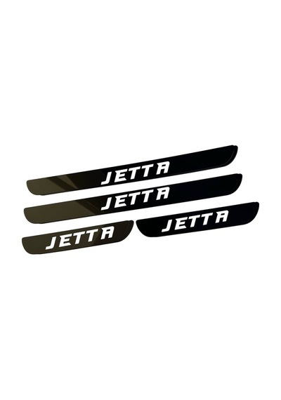 Jetta Pleksi Kapı Eşiği Piano Black 4 Parça