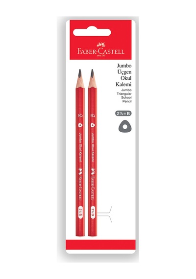 Faber Castell.jumbo Üçgen Okul Kalemi 2.5b 2'li Beyaz