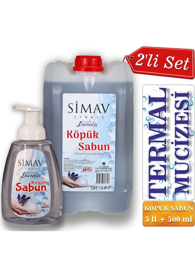 Simav Termal Sulu Lavanta Özlü Köpük Sabun 5 L + 500 ML
