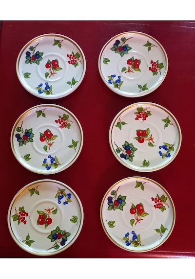 Çay Tabağı Seramik 6 Lı Bohemia Çok Renkli