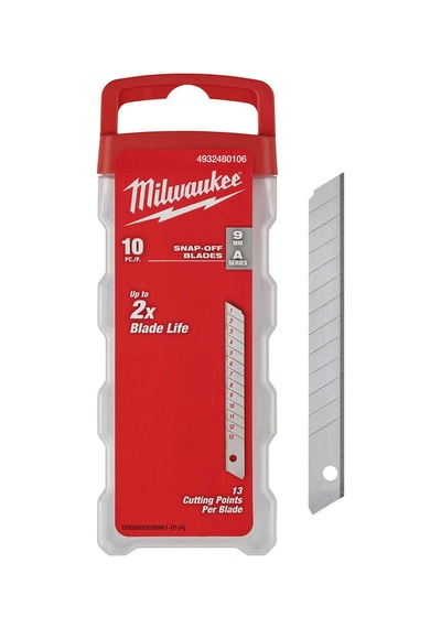 Milwaukee Ayarlı Maket Bıçağı Yedek 9 Mm Pk 10