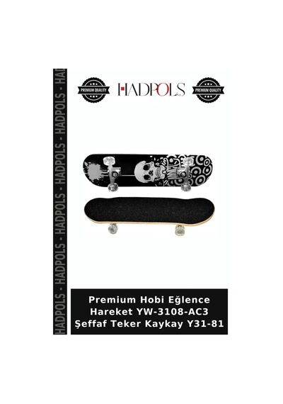 Premium Hobi Eğlence Hareket Yw-3108-ac3 Şeffaf Teker Kaykay Y31-81 Çok Renkli
