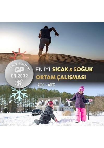 Gp Cr2032 3v Lityum Düğme Pil Tekli Paket