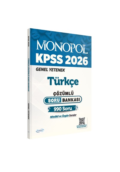 2026 Kpss Türkçe Çözümlü Soru Bankası Monopol Yayınları