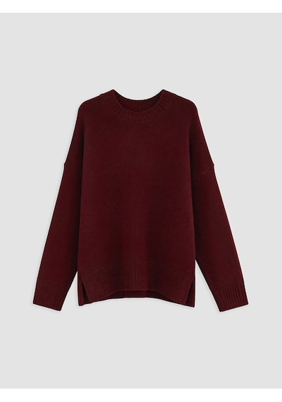 Lcw Vision Bordo Oversize Kadın Triko Kazak