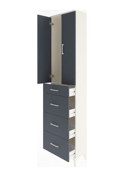Arges Dolap Tek Raflı 4 Çekmeceli 2 Kapaklı 60x30x243 Aytaşı-... Aytaşı