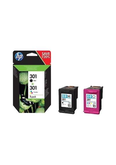 Hp 301 N9J72Ae 2'Li Siyah Ve Renkli Kartuş