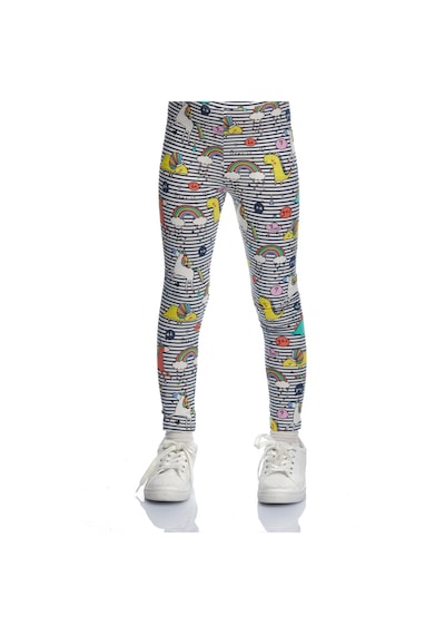 Lovetti Kız Çocuk Rainbow Unicorn Desen Tayt 8845 Çok Renkli