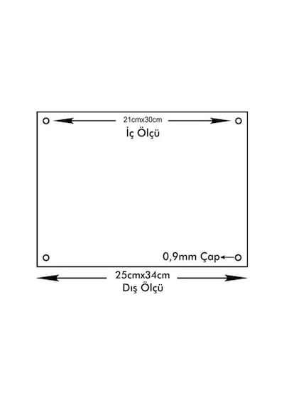 A4 Şeffaf Pleksi Tabela Resim Fotoğraf Çerçevesi (21X30) (495262037)