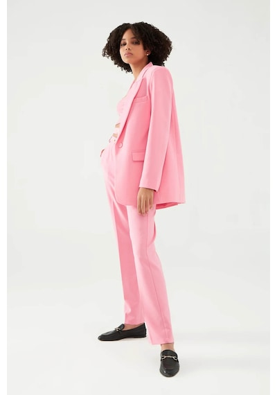 Quzu Oversize Pembe Kadın Blazer Ceket 50873