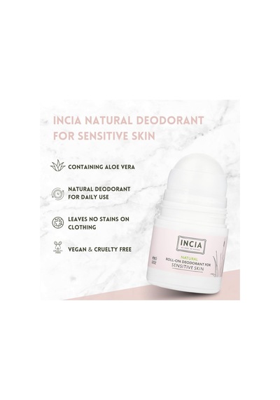 Incia Natural Hassas Ciltler İçin Doğal Roll-on 50ml 1 Paket